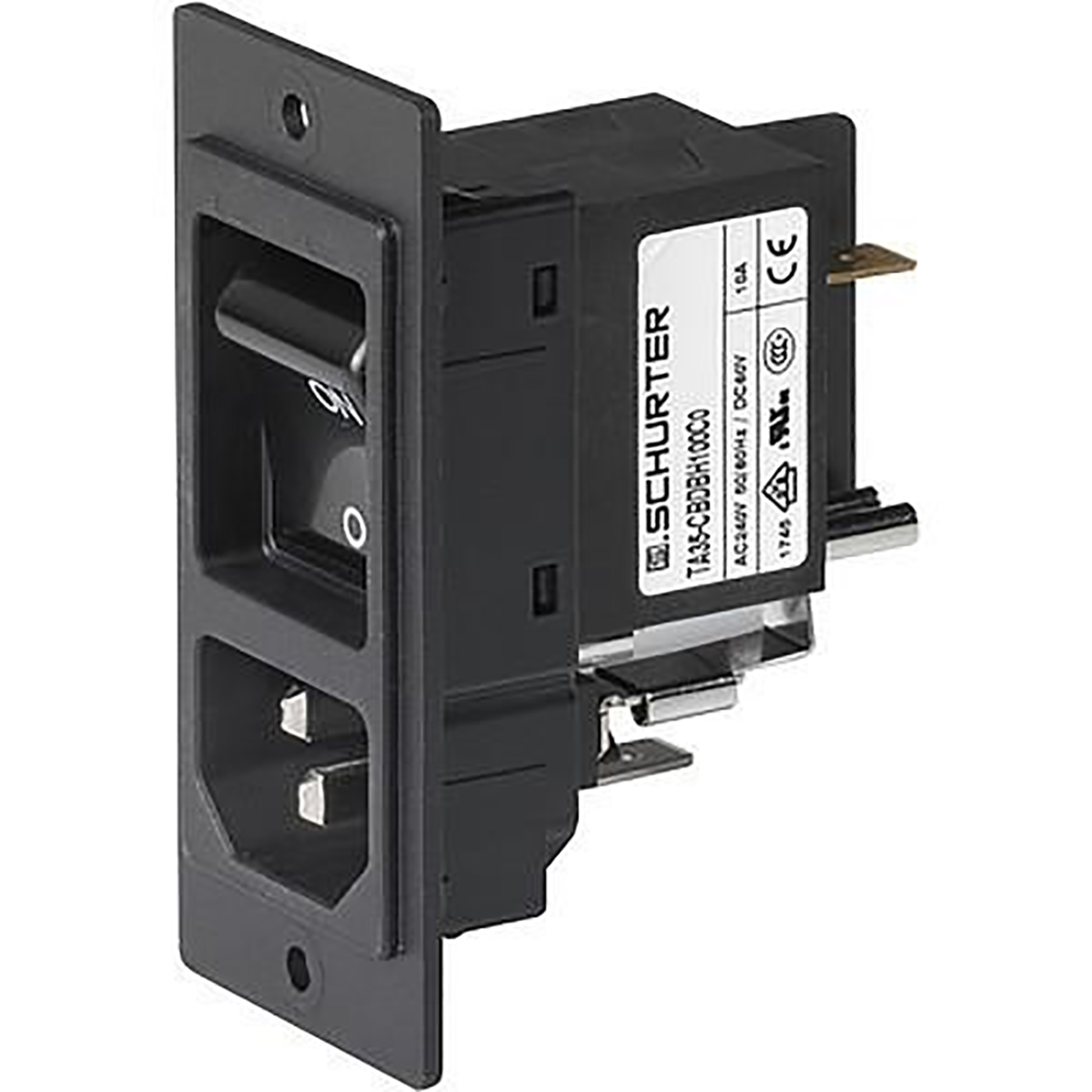 Schurter C14, C18 Panel Mount IEC Connector Male, 10A, 250 V