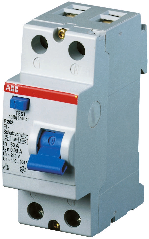 ABB F200 RCCB, 40A, 2 Pole, 300mA, Type A