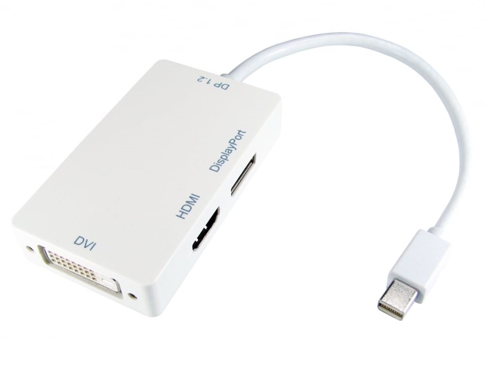 RS PRO HDMI Adapter, Male Mini DisplayPort to Female DisplayPort, DVI, HDMI