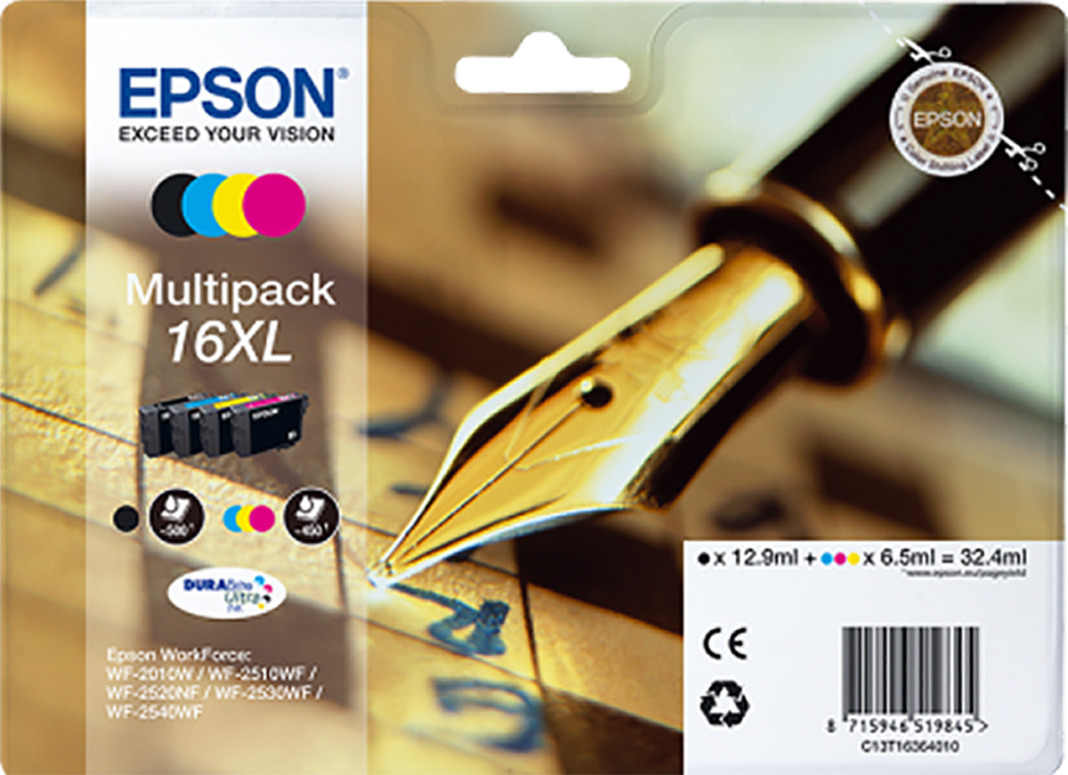 Epson 16XL Black, Cyan, Magenta, Yellow Ink Cartridge
