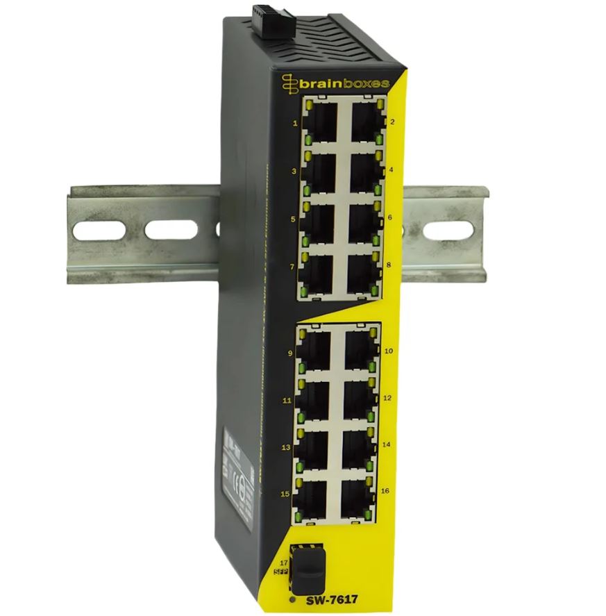 Brainboxes SW-7617, Unmanaged 17 Port Network Switch