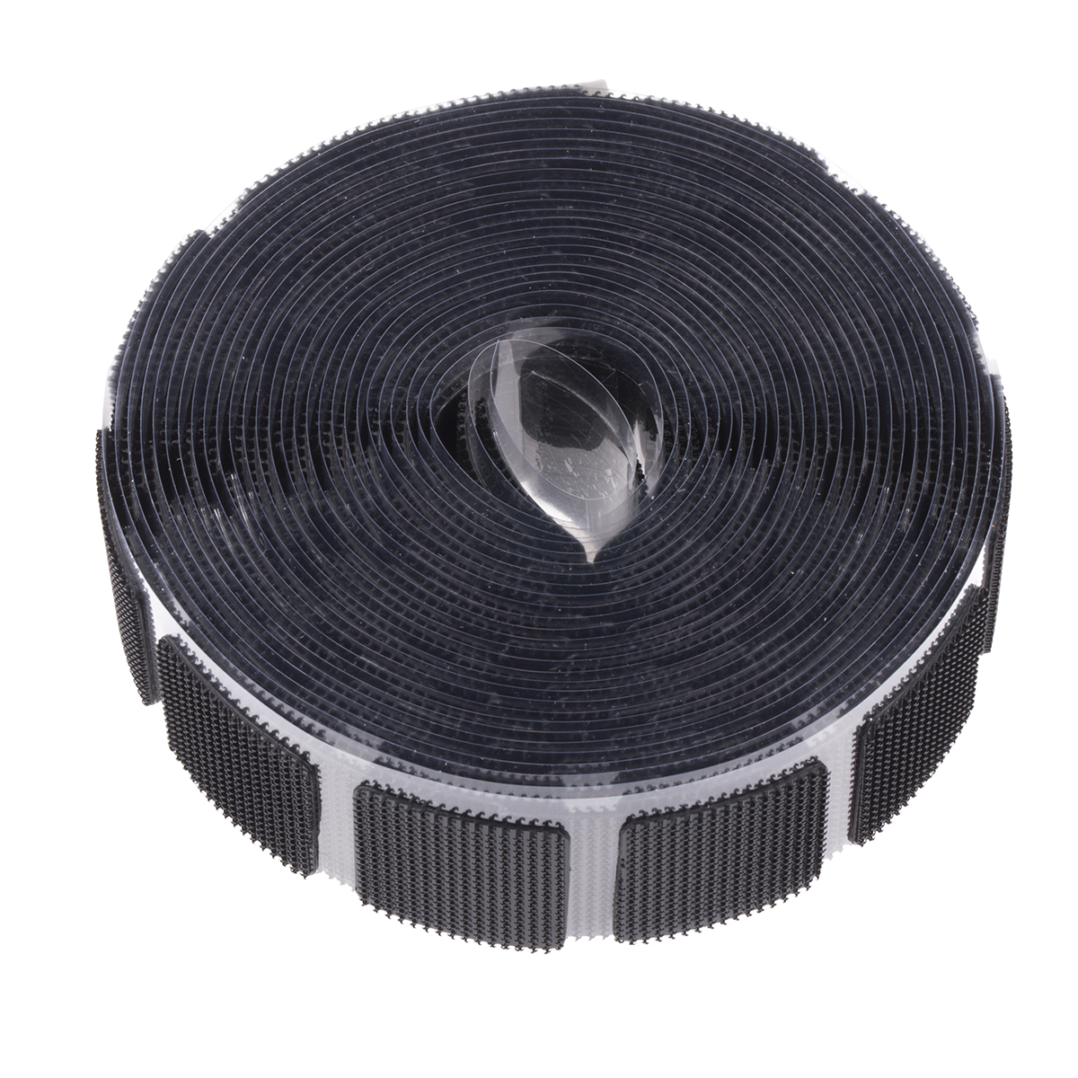 RS PRO Black Hook & Loop Tape, 25mm x 5m