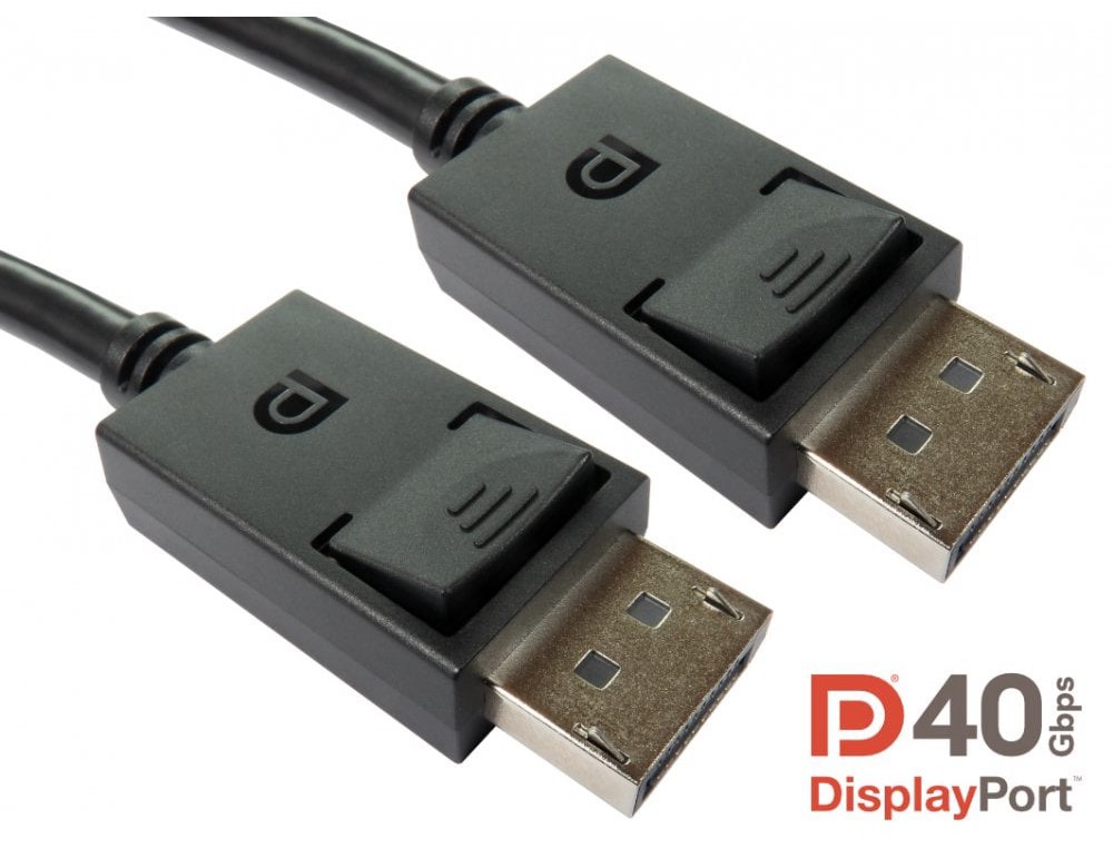 RS PRO Male DisplayPort to Male DisplayPort, PVC  Cable, 4K, 2m