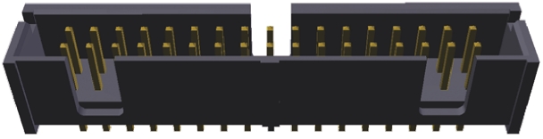 TE Connectivity AMP-LATCH Series Straight Through Hole PCB Header, 34 Contact(s), 2.54 mm Pitch, 2 Row, Shrouded