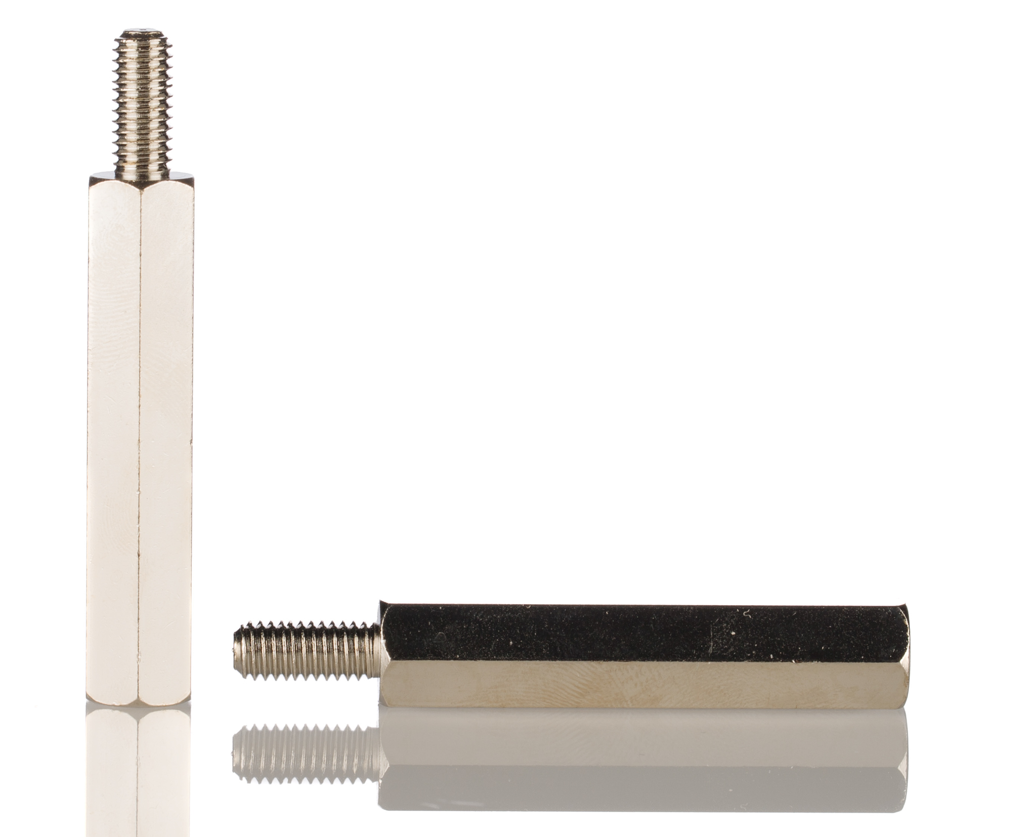 RS PRO Standoff, M3 x M3 Thread, 25mm Body, Brass, Male/Female, 10mm Stud
