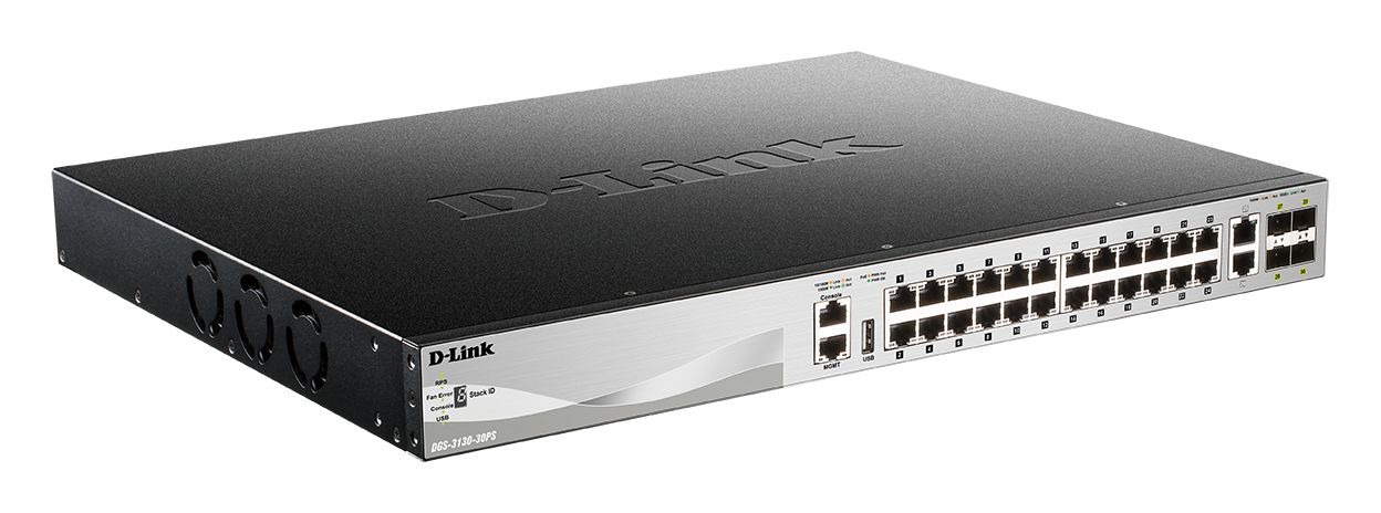 D-Link 30-Port Layer 3 Stackable Multi-Gigabit Managed PoE Switch with 25G Uplinks, Managed 30 Port Managed Switch With