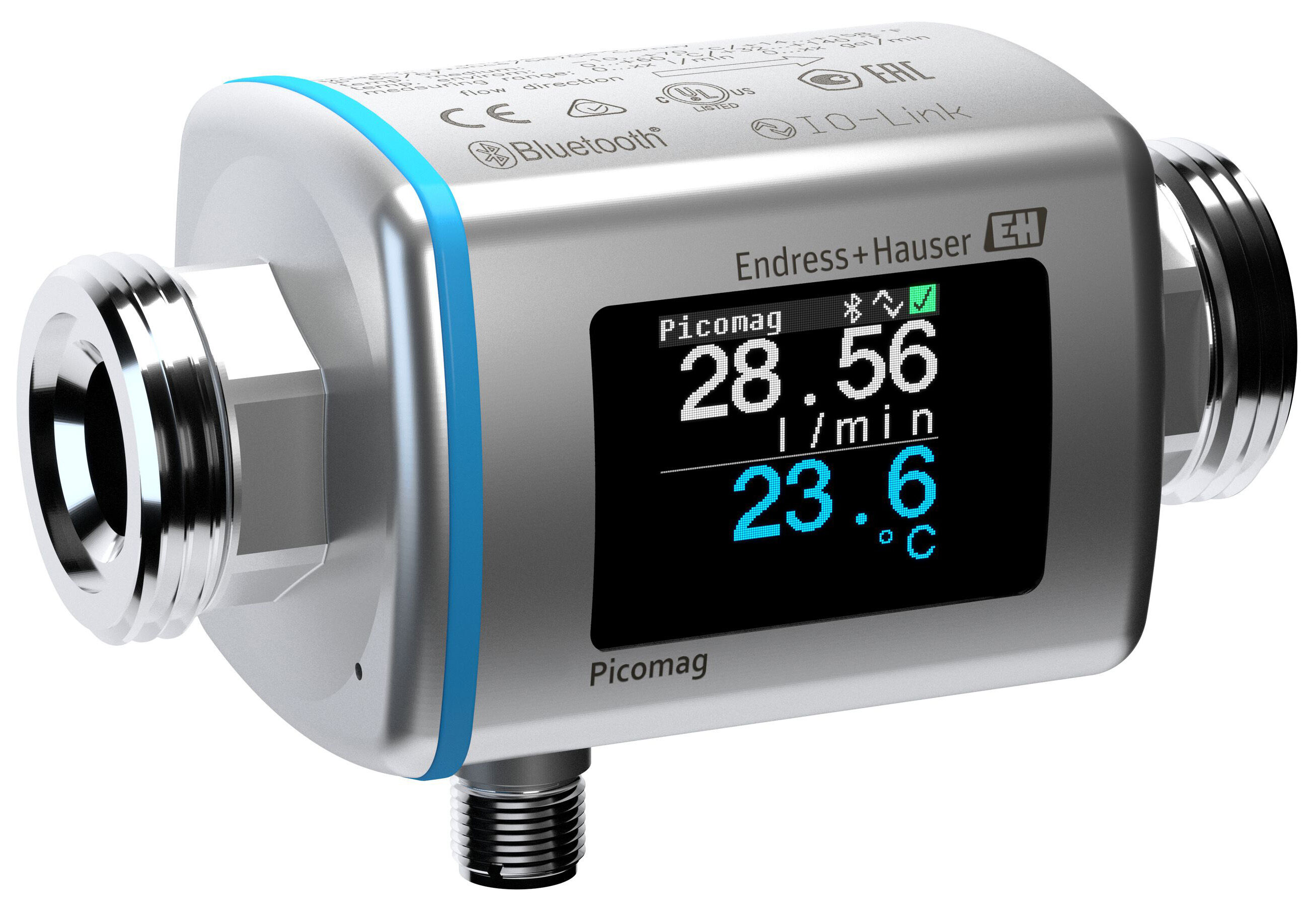 Endress+Hauser FKM Series Conductive Liquids Flow Meter for Liquid, 1.5 l/min Min, 750 L/min Max