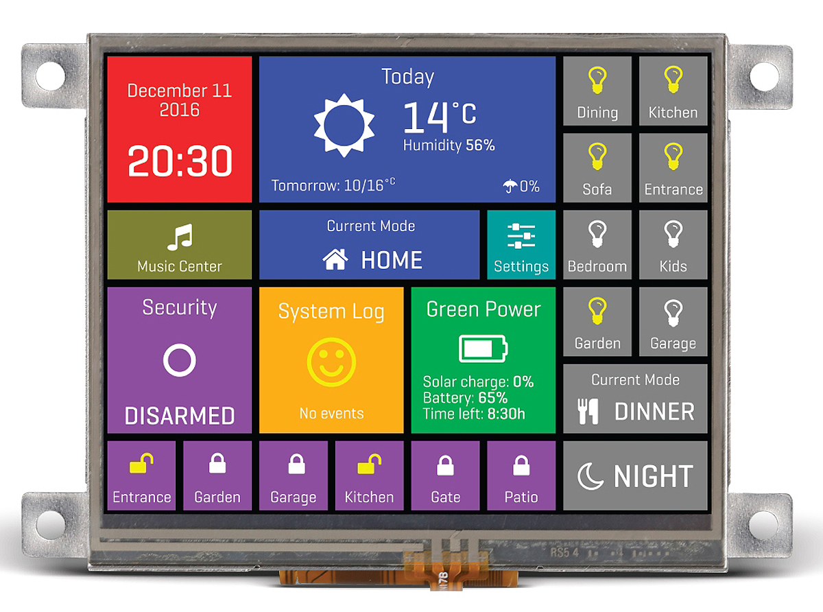 MikroElektronika MIKROE-2276 TFT LCD Colour Display / Touch Screen, 3.5in SVGA, 240 x 320pixels