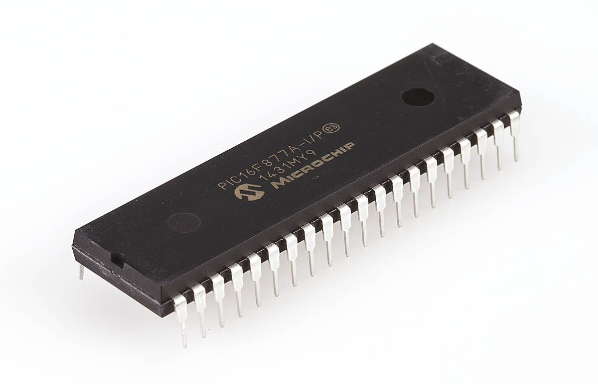 Microchip PIC16F877A-I/P, 8 bit PIC, PIC16F87XA Microcontroller, 20 MHz, 14kB FLASH, 40-Pin PDIP