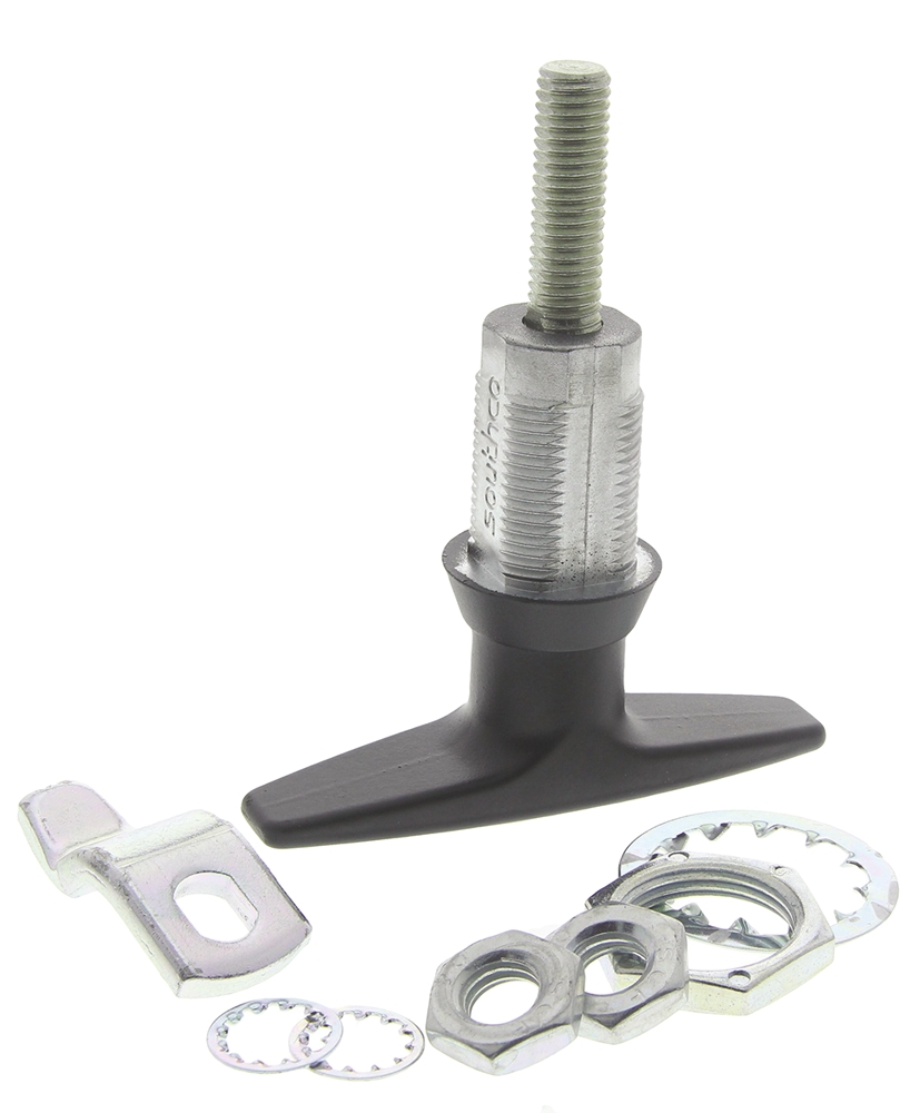 Southco Powder Coated Die Cast Zinc Black, Non Locking T Handle, 82.5mm