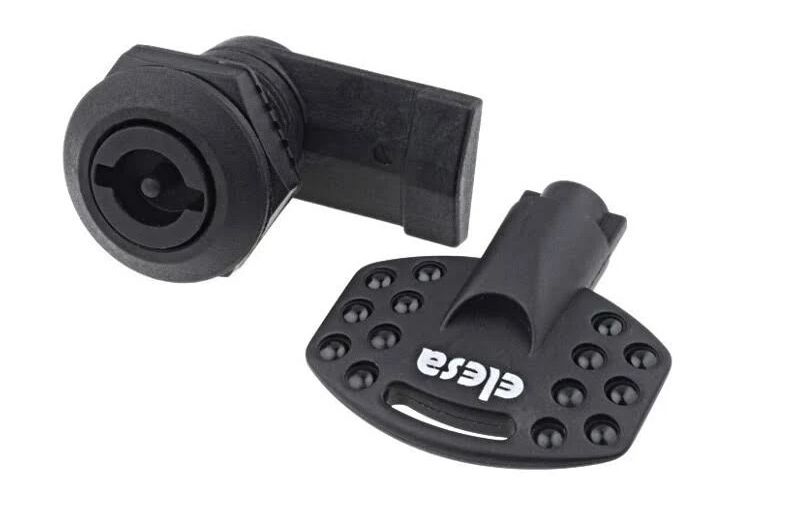 Elesa Black Polyamide Locking Latch, 20mm Panel-to-Tongue, Key Unlock