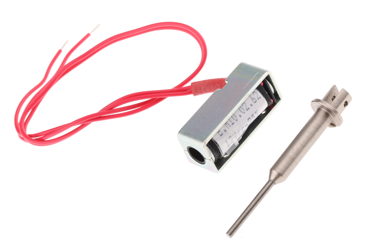 Mecalectro Linear Solenoid, 12 V dc, 0.4N, 30 x 12.7 x 10 mm