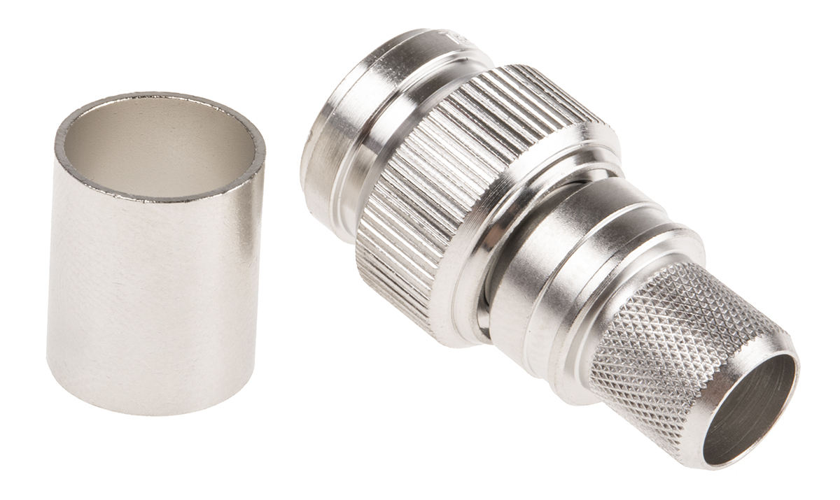 Telegartner, Plug Cable Mount TNC Connector, 50Ω, Crimp Termination, Straight Body