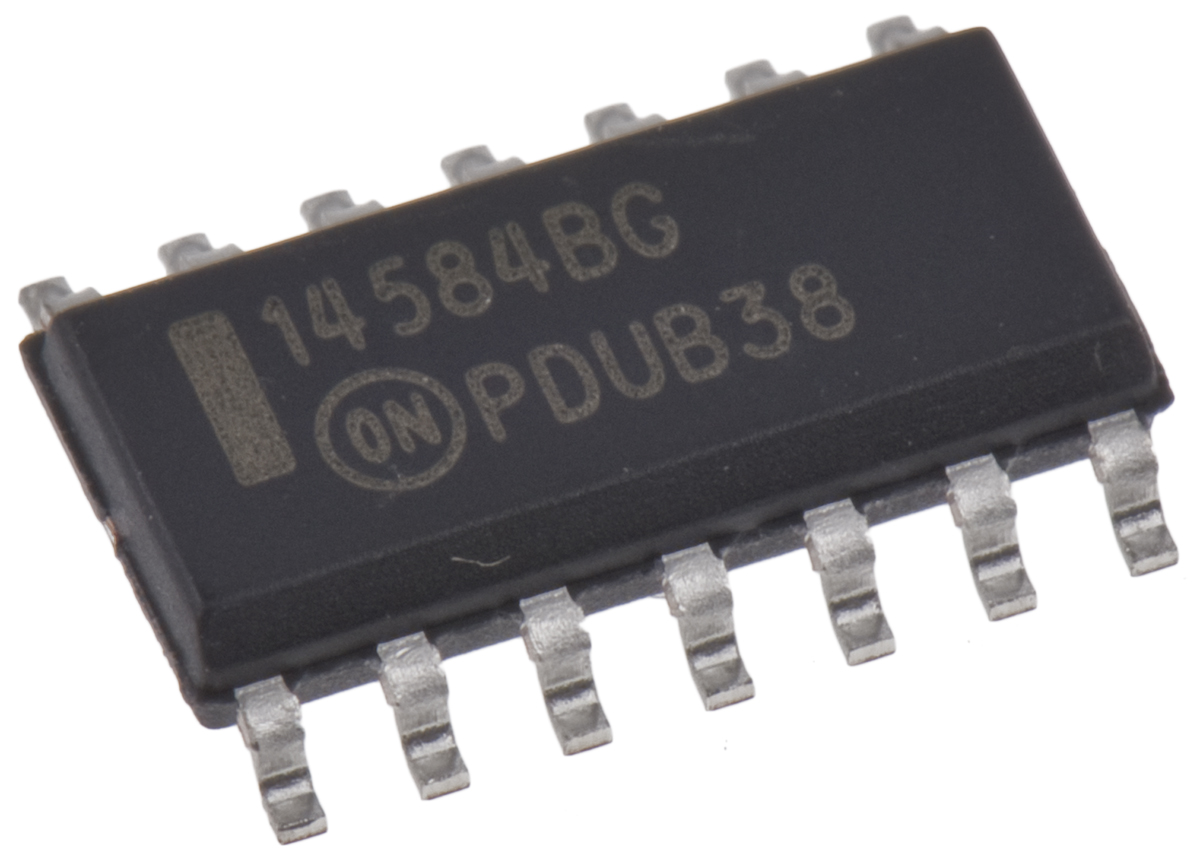onsemi MC14584BDG Hex Schmitt Trigger Inverter, 14-Pin SOIC