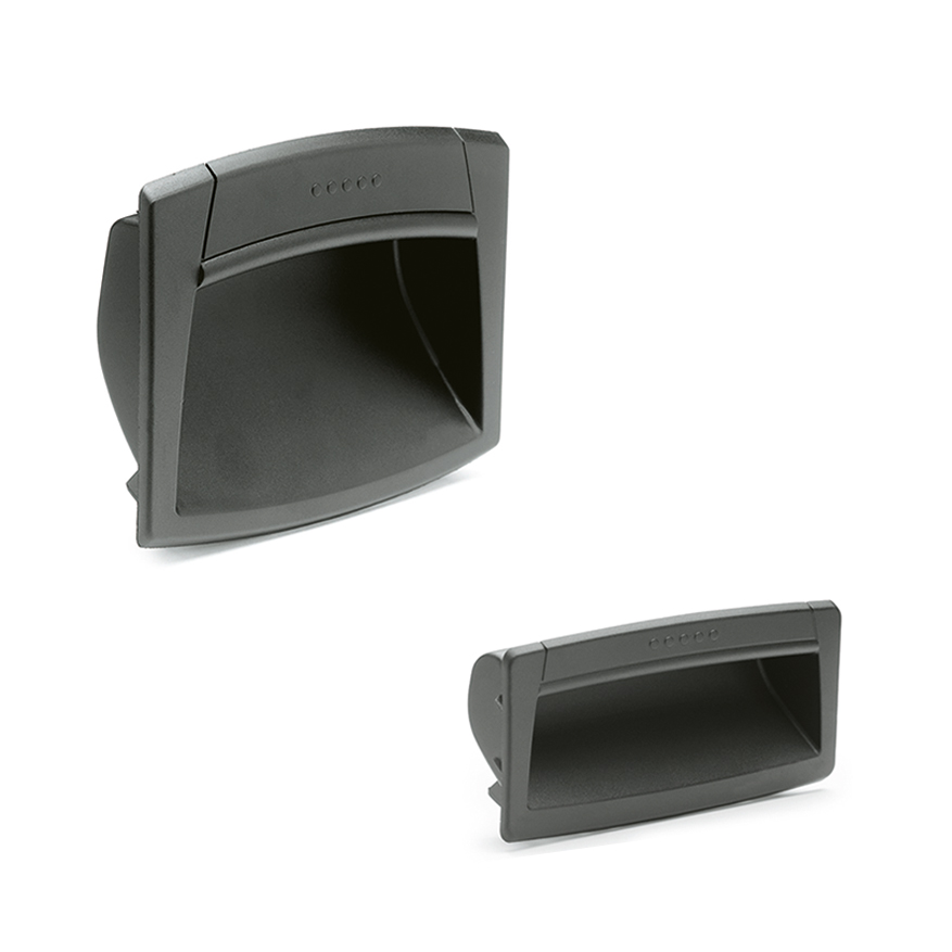 Elesa Matt Black PA Handle 19 mm Height, 90mm Width, 50mm Length