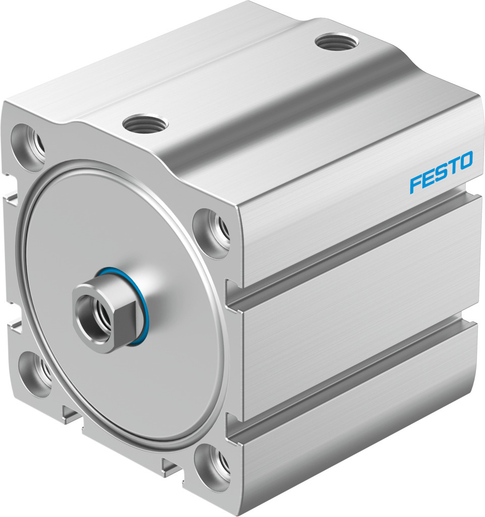Festo Pneumatic Compact Cylinder - 5132672 63 mm Bore, 50 mm ADN-S-63-50-I-P-A Series, Double Acting Acting