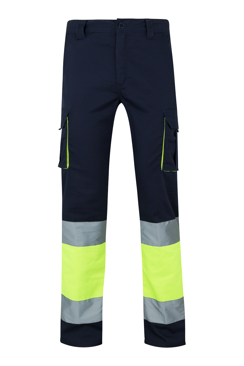 Velilla 303002S Navy Blue, Fluorescent Yellow Hi Vis Trouser Hi-Vis 108 cm 108 cm Leg Length 109.5cm