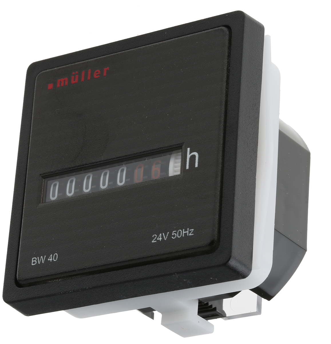 Muller BW40 Hour Meter, 7 Digit, 24 V ac