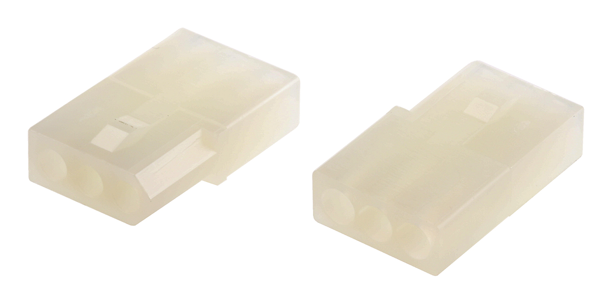 Molex, STANDARD .062" Female Connector Housing, 3.68mm Pitch, 3 Way, 1 Row