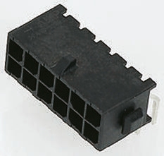 TE Connectivity Micro MATE-N-LOK Series Straight Through Hole PCB Header, 4 Contact(s), 3 mm Pitch, 2 Row, Shrouded