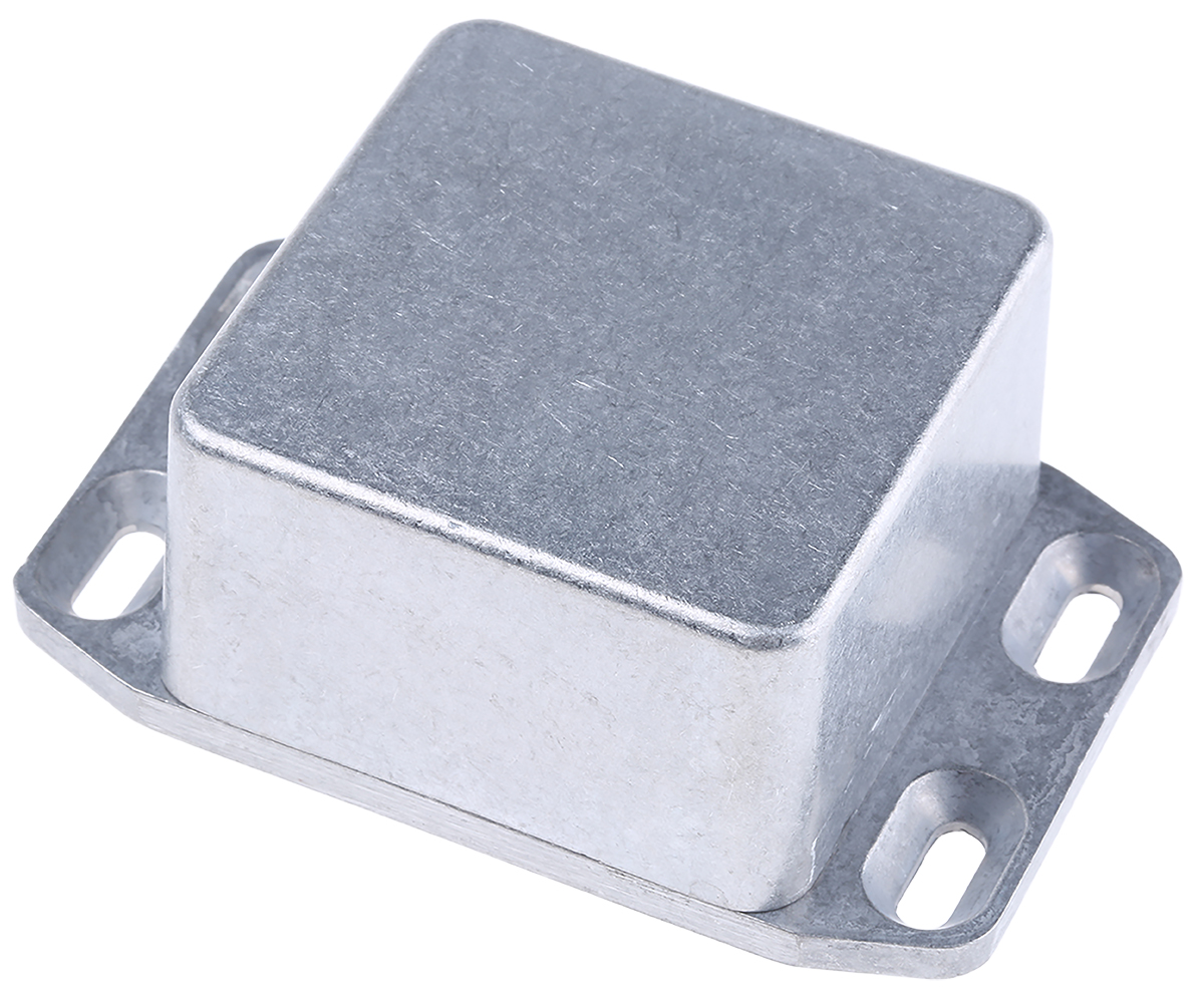 Hammond 1590 Series Natural Die Cast Aluminium Enclosure, IP54, Flanged, Natural Lid, 50.5 x 50.5 x 31mm