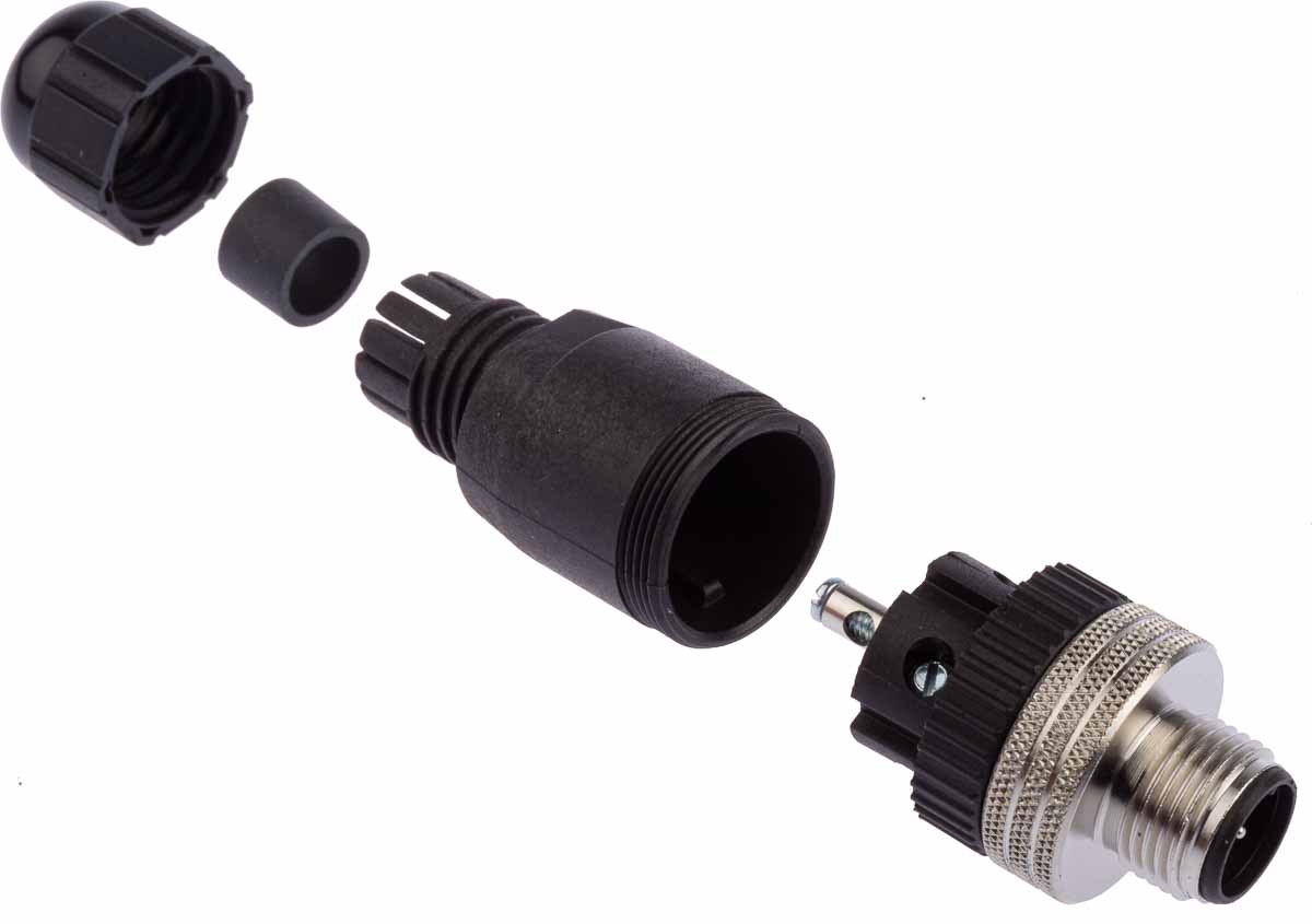 Brad from Molex Circular Connector, 5 Contacts, Cable, M12 Connector, Plug, Male, IP68, Micro-Change Series