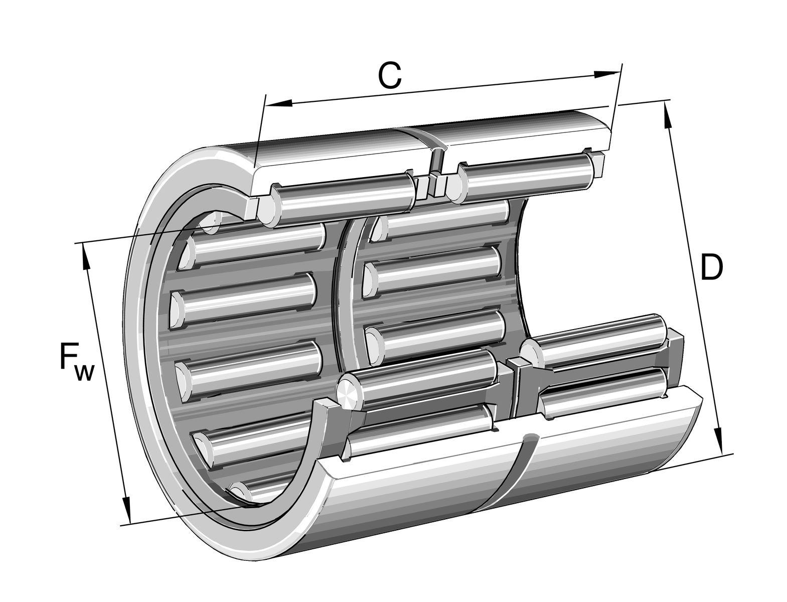 INA RNA69/32-ZW-XL 40 mm ID Roller Bearing Needle, 52 mm OD