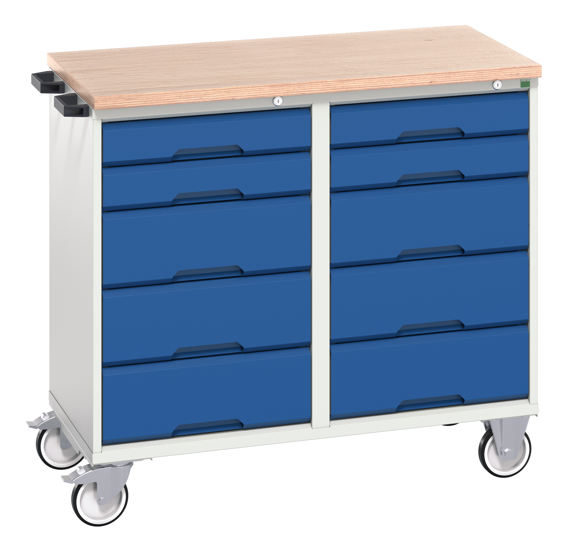 Bott 10 Drawer Steel Wheeled Tool Trolley