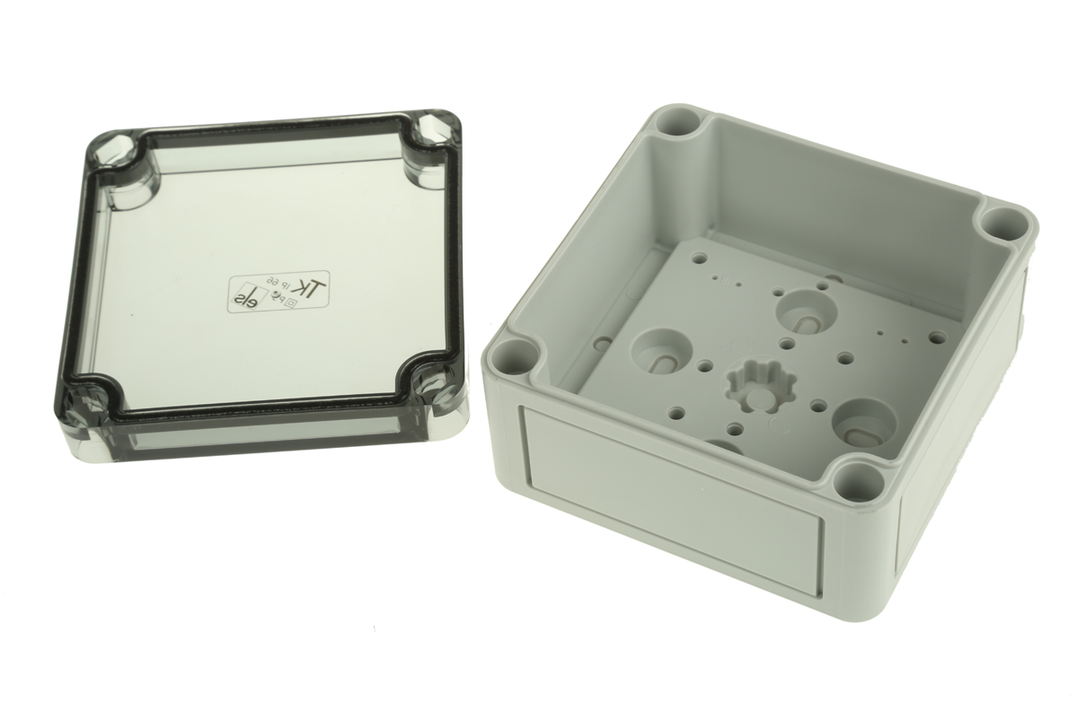 Spelsberg TK PS Series Grey Polystyrene Enclosure, IP66, Transparent Lid, 94 x 94 x 57mm