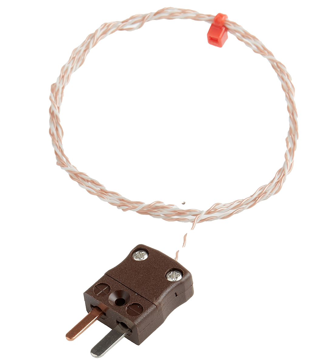 RS PRO Type T Exposed Junction Thermocouple 1m Length, 1/0.3mm Diameter → +250°C