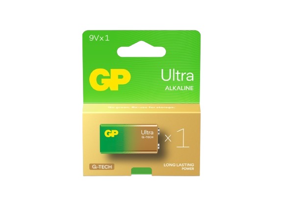 Gp Batteries GP Batteries Ultra Alkaline Alkaline Manganese Dioxide 9V Battery 9V