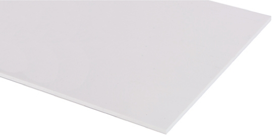 RS PRO Satin/Gloss White Plastic Sheet, 1200mm x 1200mm x 2.5mm