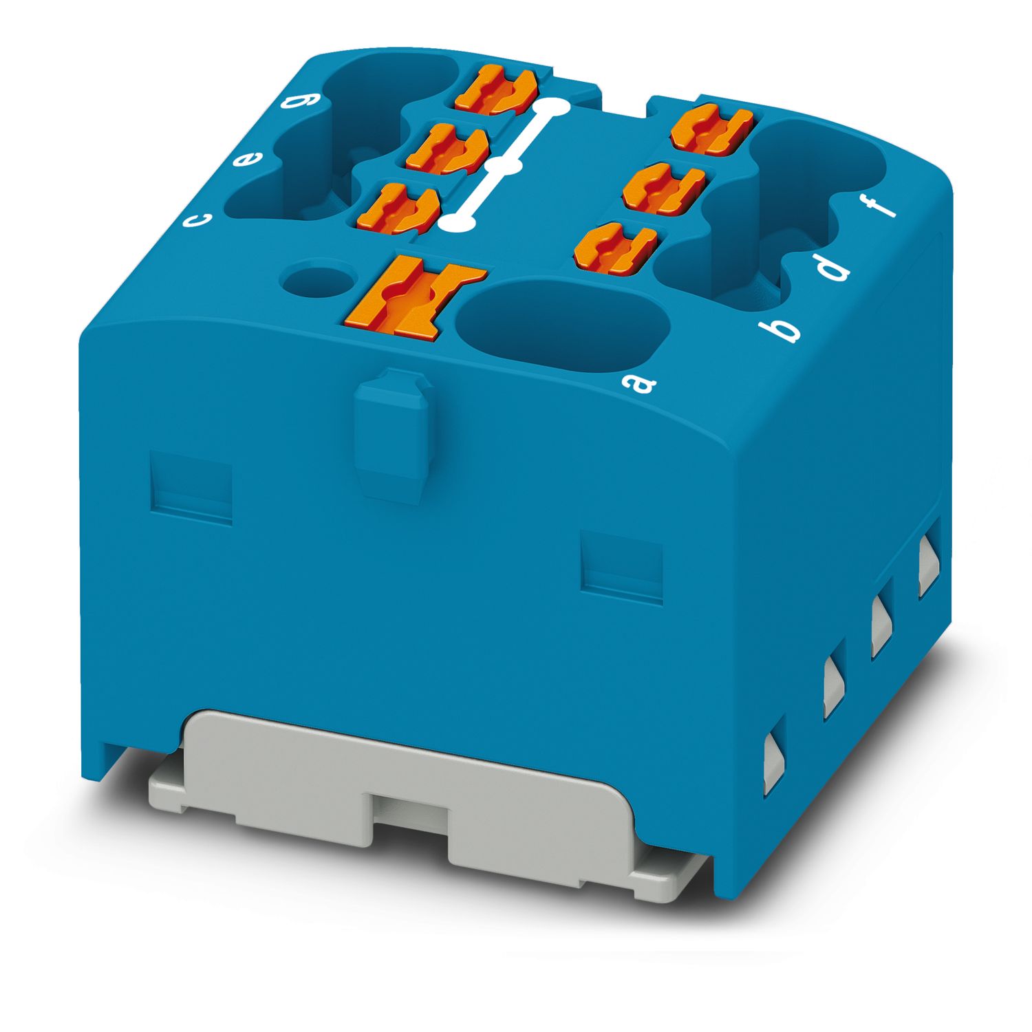 Phoenix Contact Distribution Block, 7 Way, 2.5mm², 17.5A, 450 V, Blue