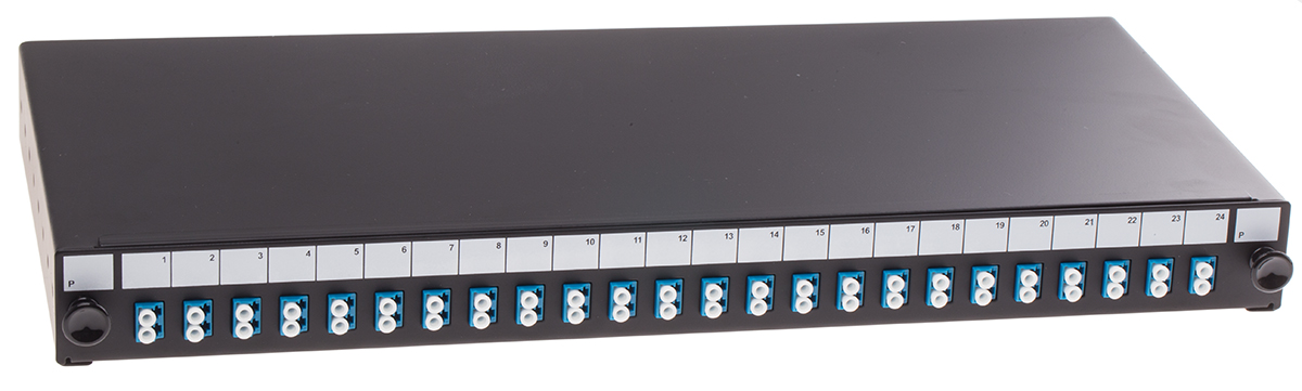 RS PRO Single Mode Duplex Fibre Optic Patch Panel With 24 Ports Populated, 1U