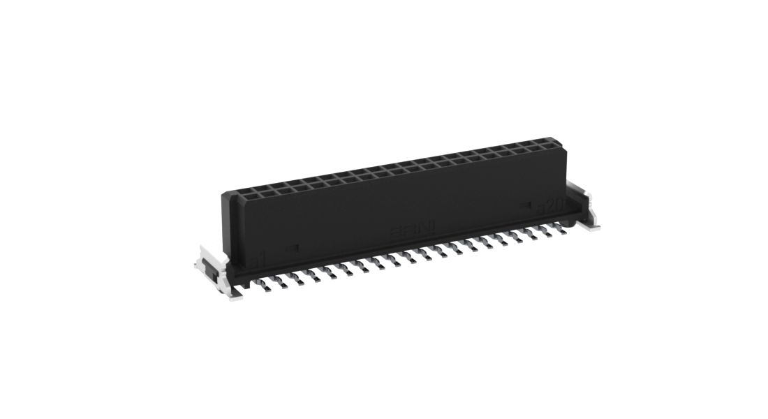 ERNI SMC Series Surface Mount PCB Socket, 40-Contact, 2-Row, 1.27mm Pitch