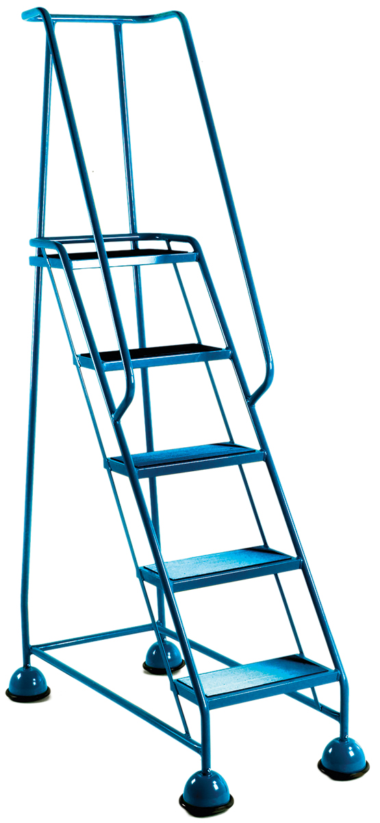 RS PRO 5 Tread Steel Steps 1.270m Platform Height, Blue
