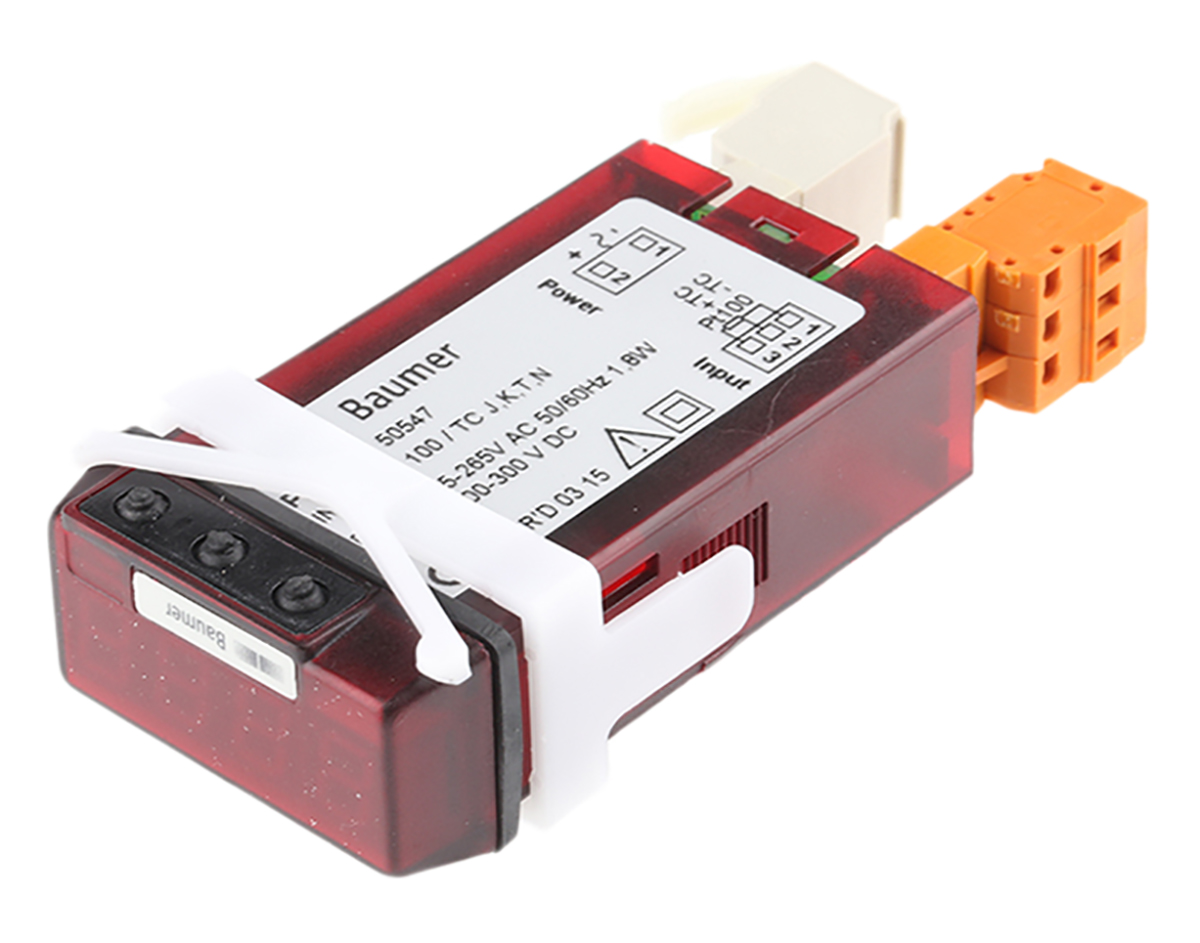 Baumer PA201 On/Off Temperature Controller, 100 → 300 V dc, 85 → 265 V ac Supply Voltage