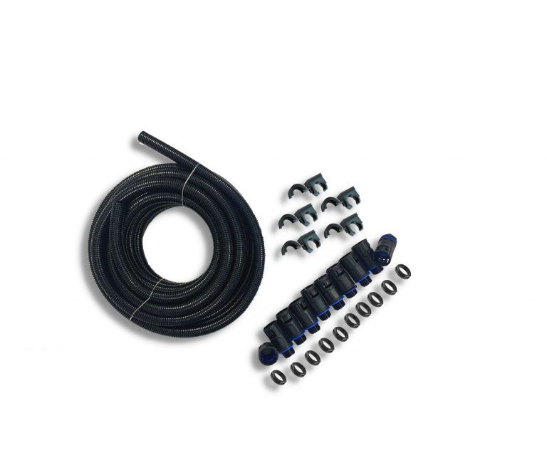 Flexicon Straight Connector, Conduit Fitting, 28mm Nominal Size, M25, Nylon, Black
