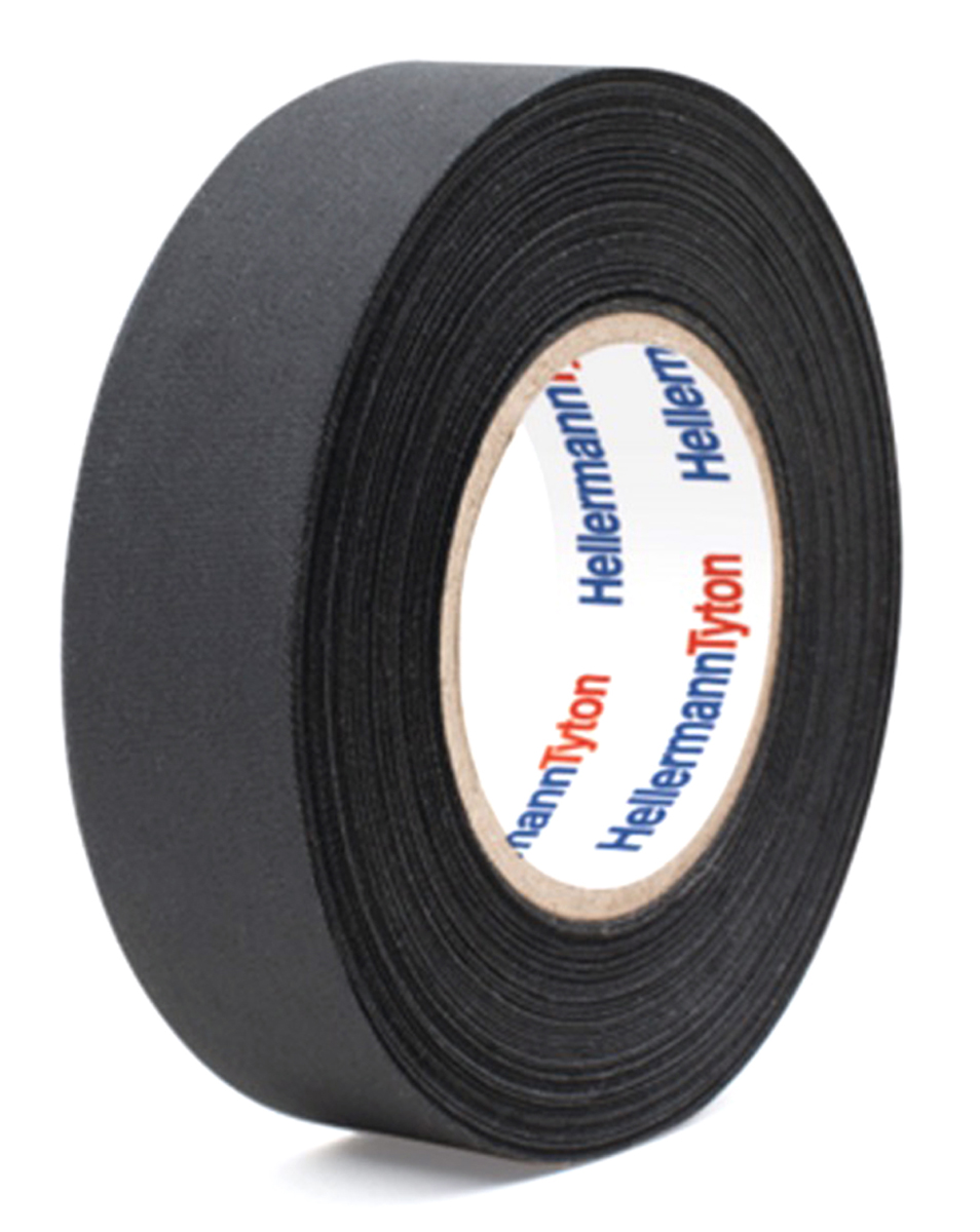 HellermannTyton HelaTape Black PET Electrical Tape, 19mm x 25m