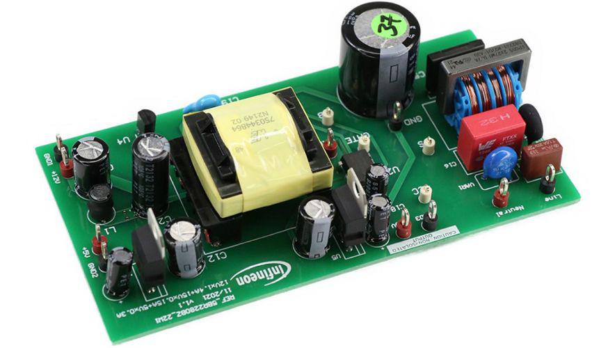 Infineon REF_5BR2280BZ_22W1 Flyback Converter for CoolSET ICE5BR2280BZ for Auxiliary Power Supplies, Industrial drives