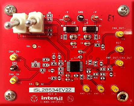Renesas Electronics ISL28633EV2Z, Instrumentation Amplifier Evaluation Board for ISL28633