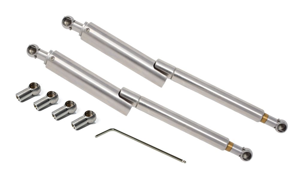 RS PRO Stainless Steel Gas Struts, with Ball & Socket Joint, 700.0mm Extended Length, 300.0mm Stroke Length