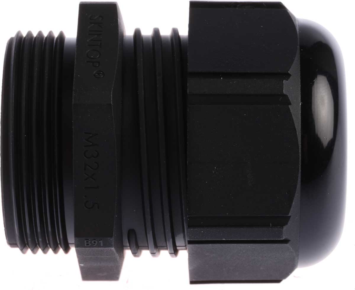 Lapp SKINTOP Series Black Polyamide Cable Gland, M32 Thread, 9mm min., 21mm max., IP66, IP68, IP69K