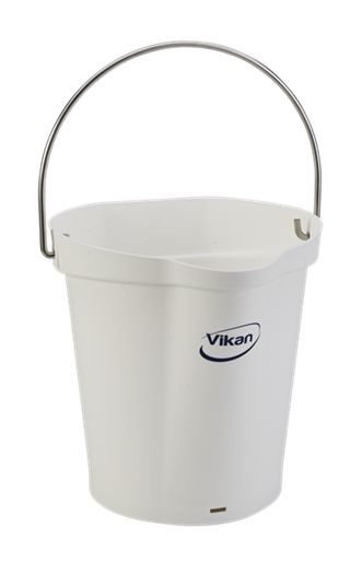 6L Plastic White Bucket With Handle