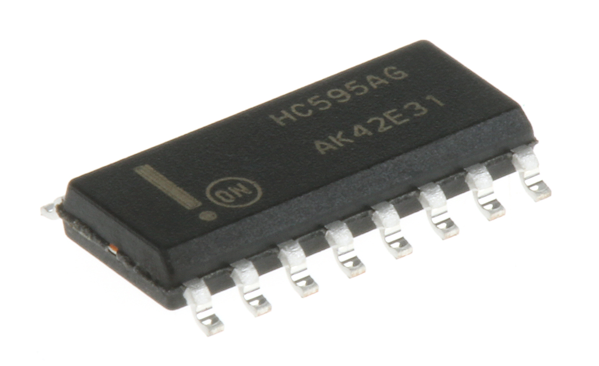 onsemi MC74HC595ADR2G 8-stage Surface Mount Shift Register HC, 16-Pin SOIC