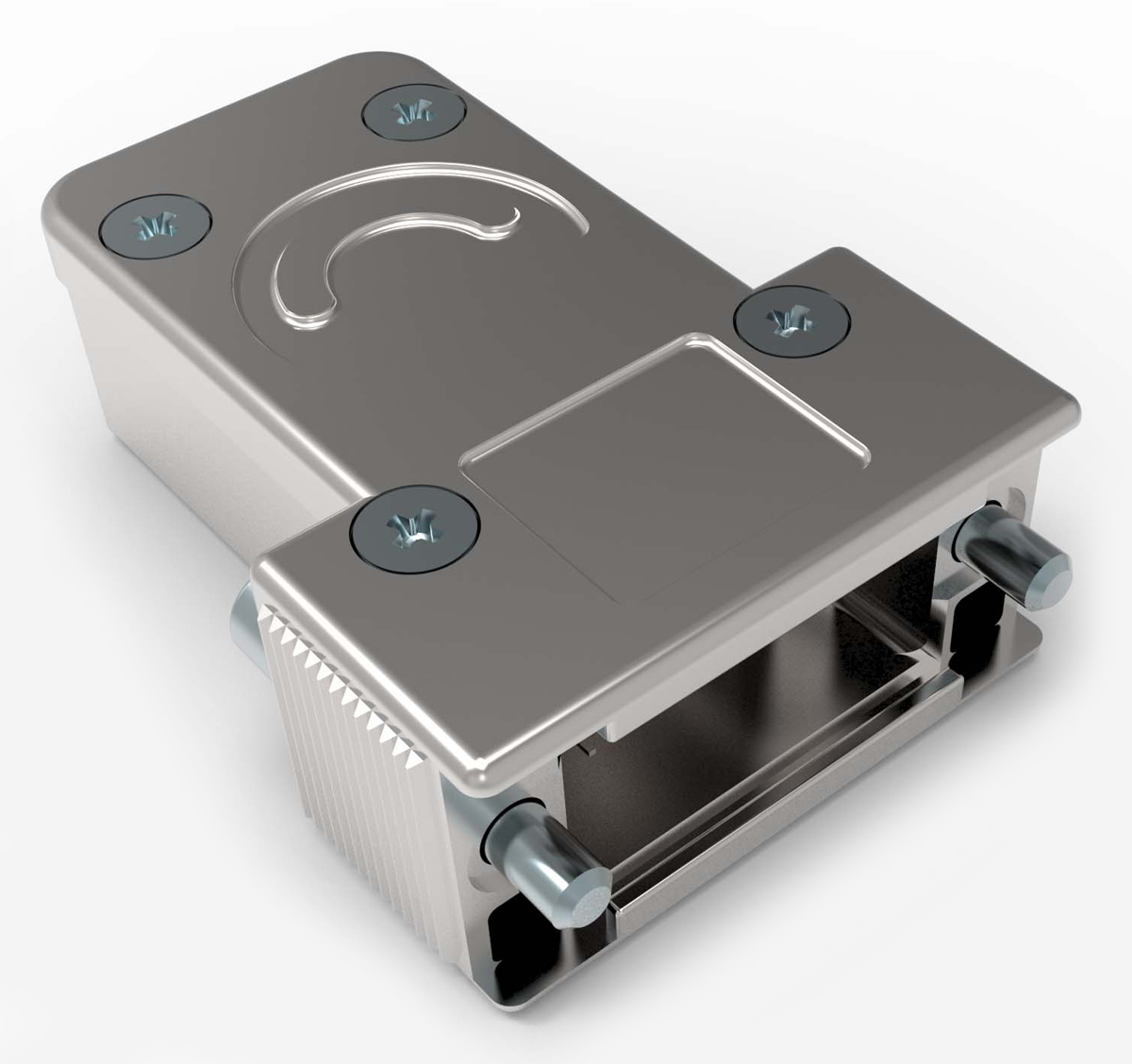 TE Connectivity Die Cast Zinc Angled D Sub Backshell, 9, 15 Way