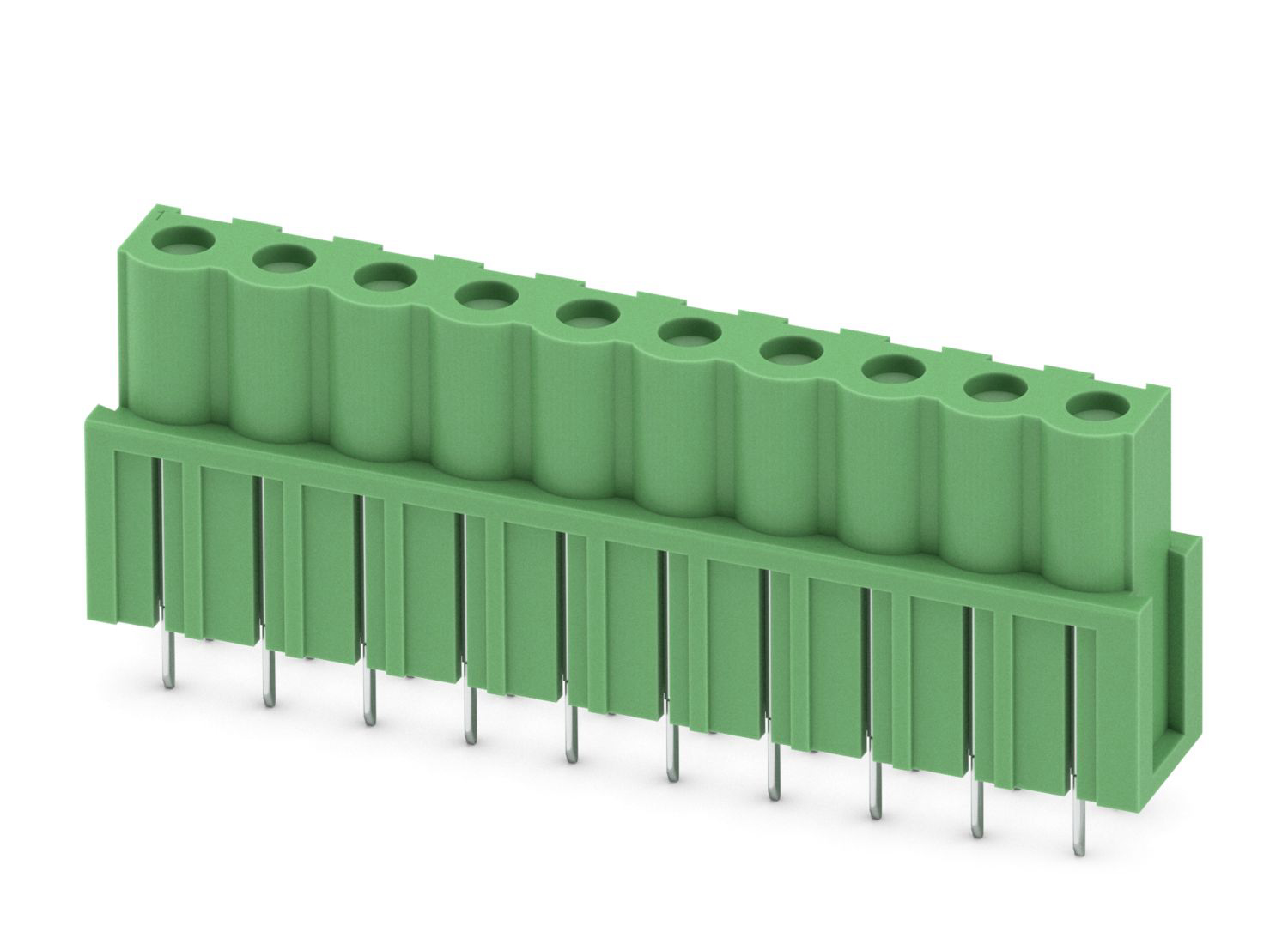 Phoenix Contact, 5.08mm Pitch, ICV 2.5/10-G-5.08, 10 Way, , Pluggable Terminal Block, Inverted Header, Through Hole,
