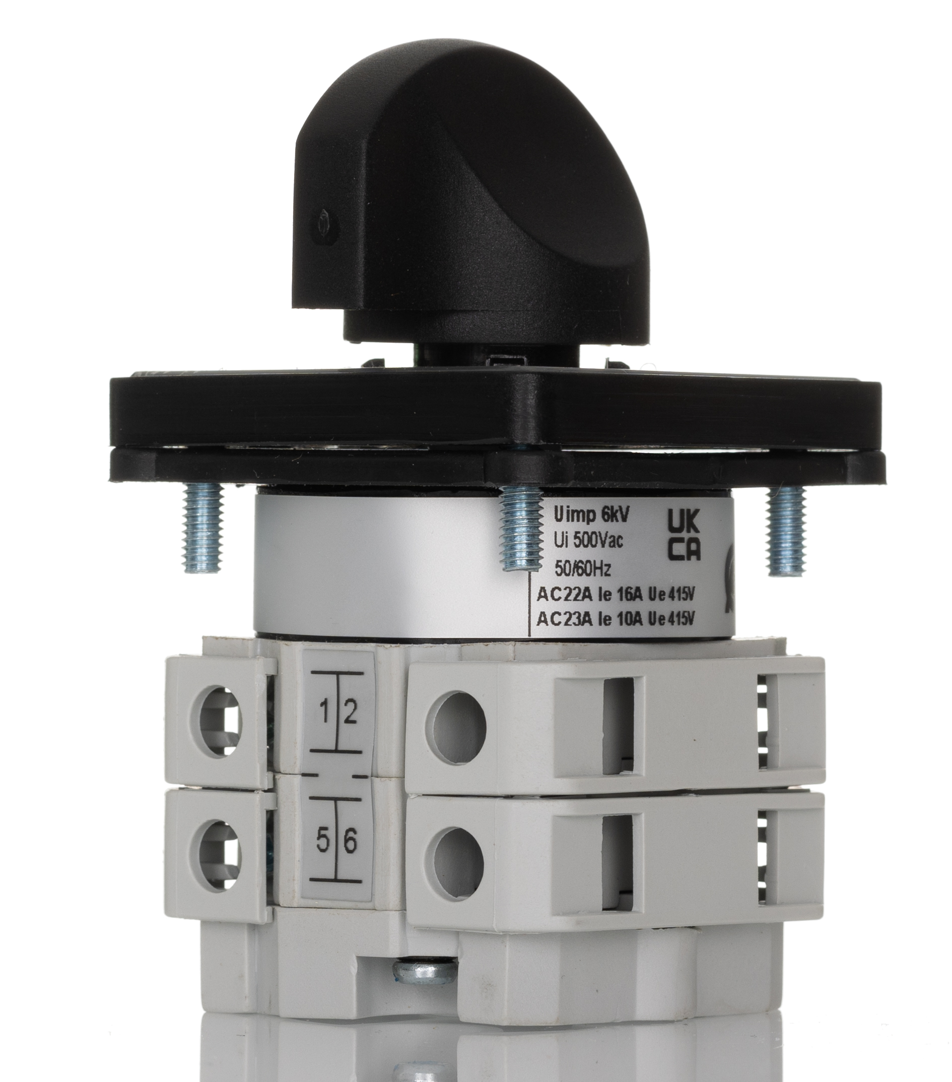 RS PRO, DPDT 3 Position 60° Changeover Cam Switch, 500V ac, 16A, Knob Actuator