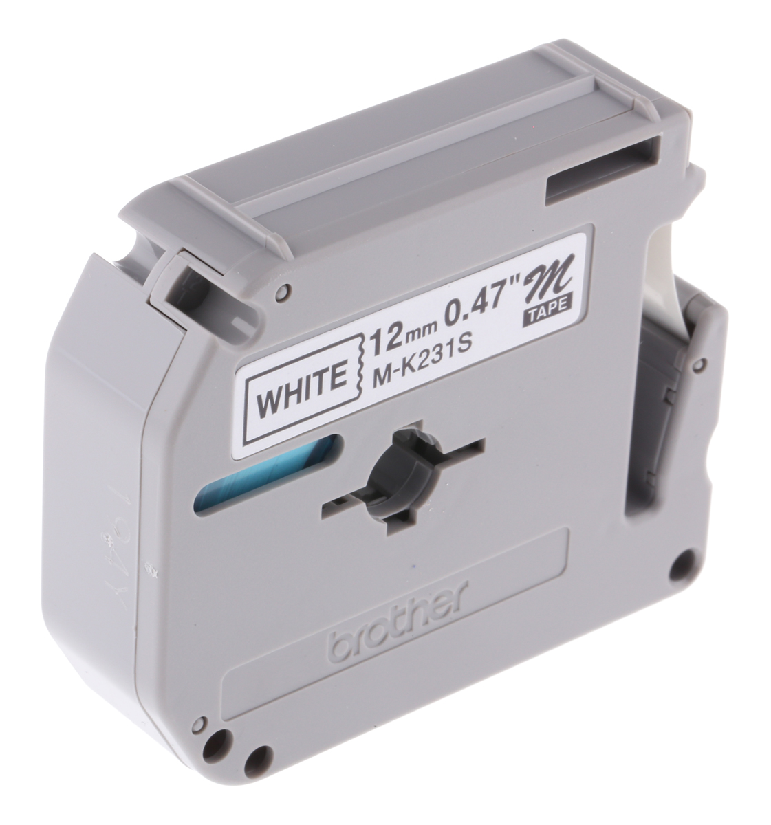 Brother Black on White Label Printer Tape, 4 m Length, 12 mm Width