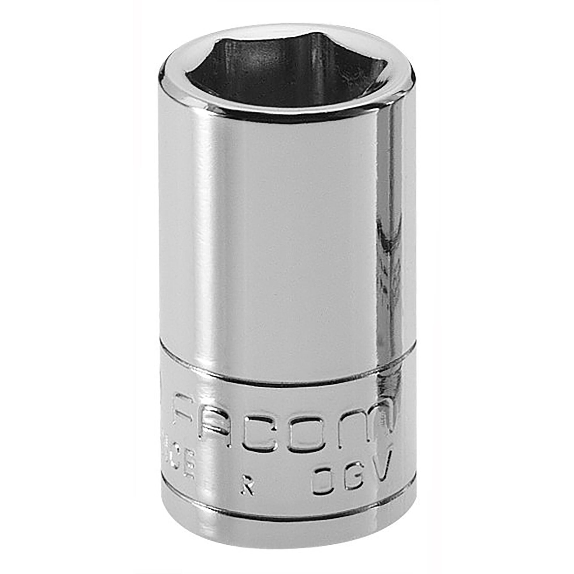 Facom 1/4 in Drive 3/16in Standard Socket, 6 point, 22 mm Overall Length